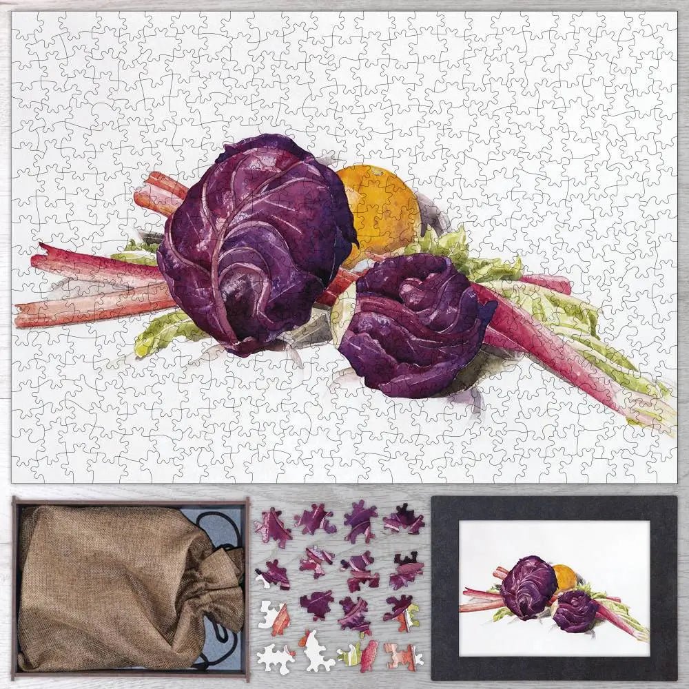 Red Cabbages, Rhubarb and Orange Puzzle - PuzzlesPrint
