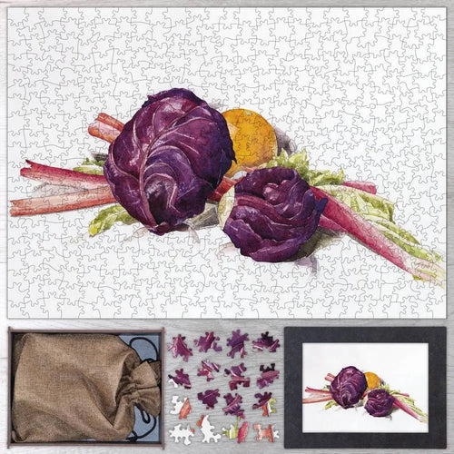 Red Cabbages, Rhubarb and Orange Puzzle - PuzzlesPrint