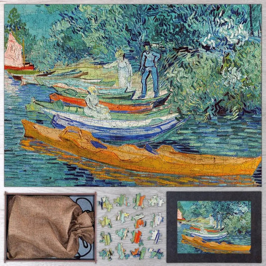 Bank of the Oise at Auvers Puzzle - PuzzlesPrint