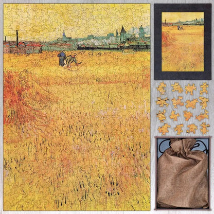 Arles, View from the Wheat Fields Puzzle - PuzzlesPrint