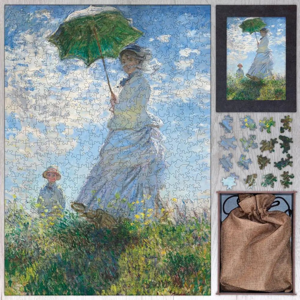 Woman with a Parasol Puzzle - PuzzlesPrint