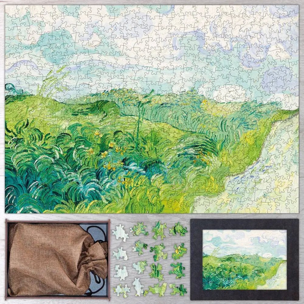 Green Wheat Fields, Auvers Puzzle - PuzzlesPrint