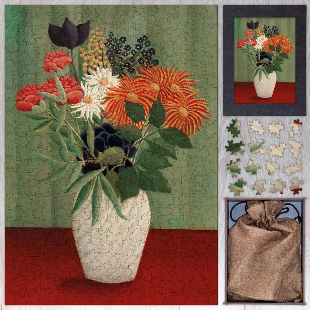 Bouquet of Flowers with China Asters and Tokyos Puzzle - PuzzlesPrint