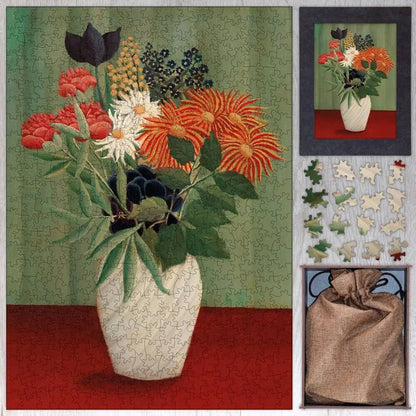 Bouquet of Flowers with China Asters and Tokyos Puzzle - PuzzlesPrint