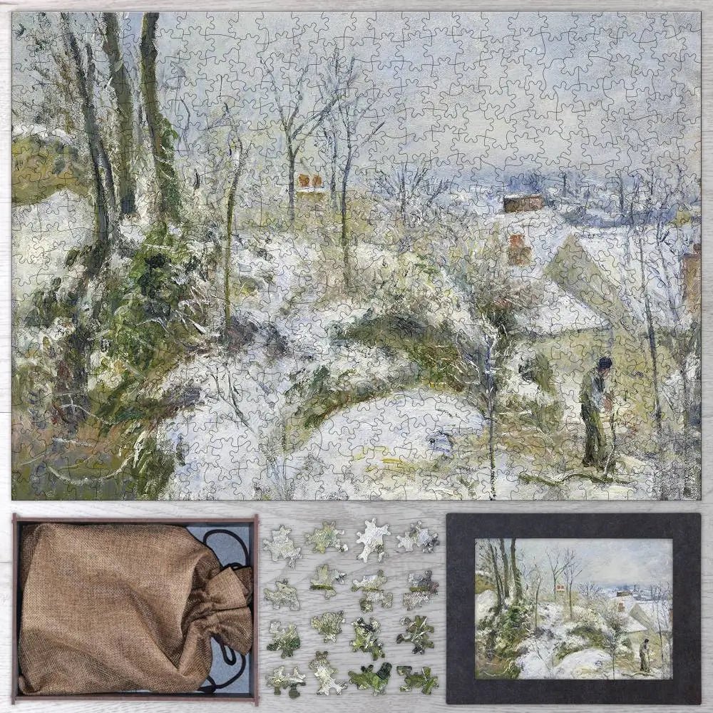 Rabbit Warren at Pontoise, Snow Puzzle - PuzzlesPrint