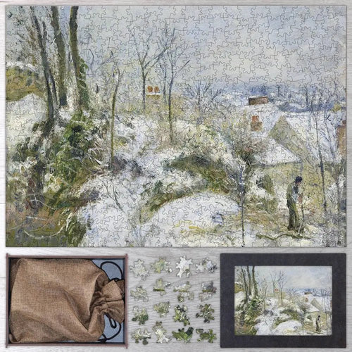 Rabbit Warren at Pontoise, Snow Puzzle - PuzzlesPrint