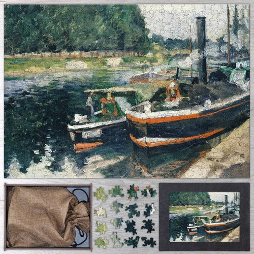 Barges at Pontoise Puzzle - PuzzlesPrint
