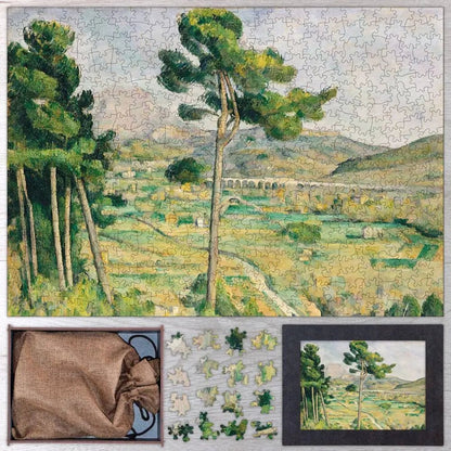 Mont Sainte - Victoire and the Viaduct of the Arc River Valley Puzzle - PuzzlesPrint