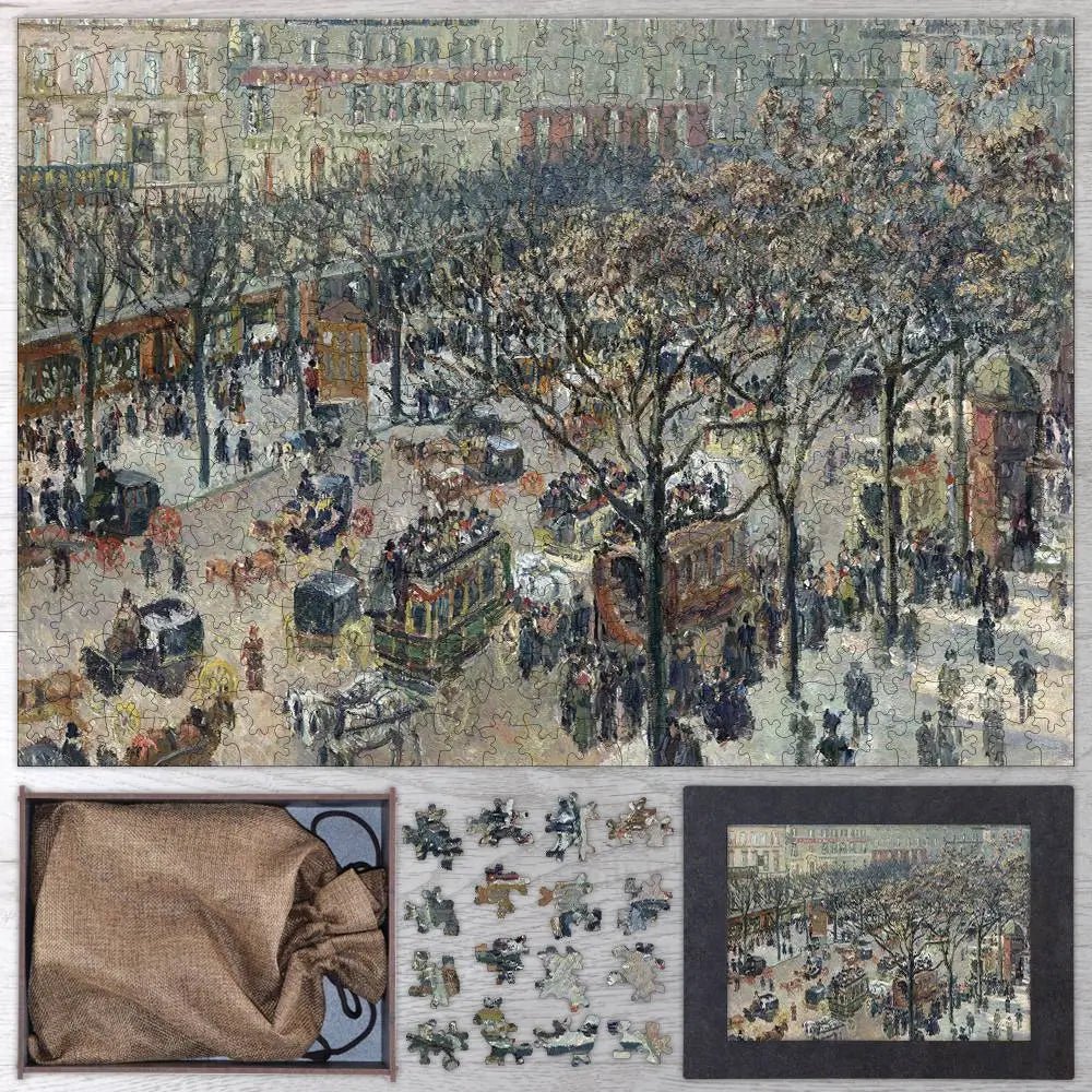 Boulevard des Italiens, Morning, Sunlight Puzzle - PuzzlesPrint