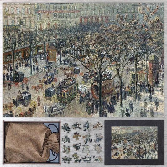 Boulevard des Italiens, Morning, Sunlight Puzzle - PuzzlesPrint