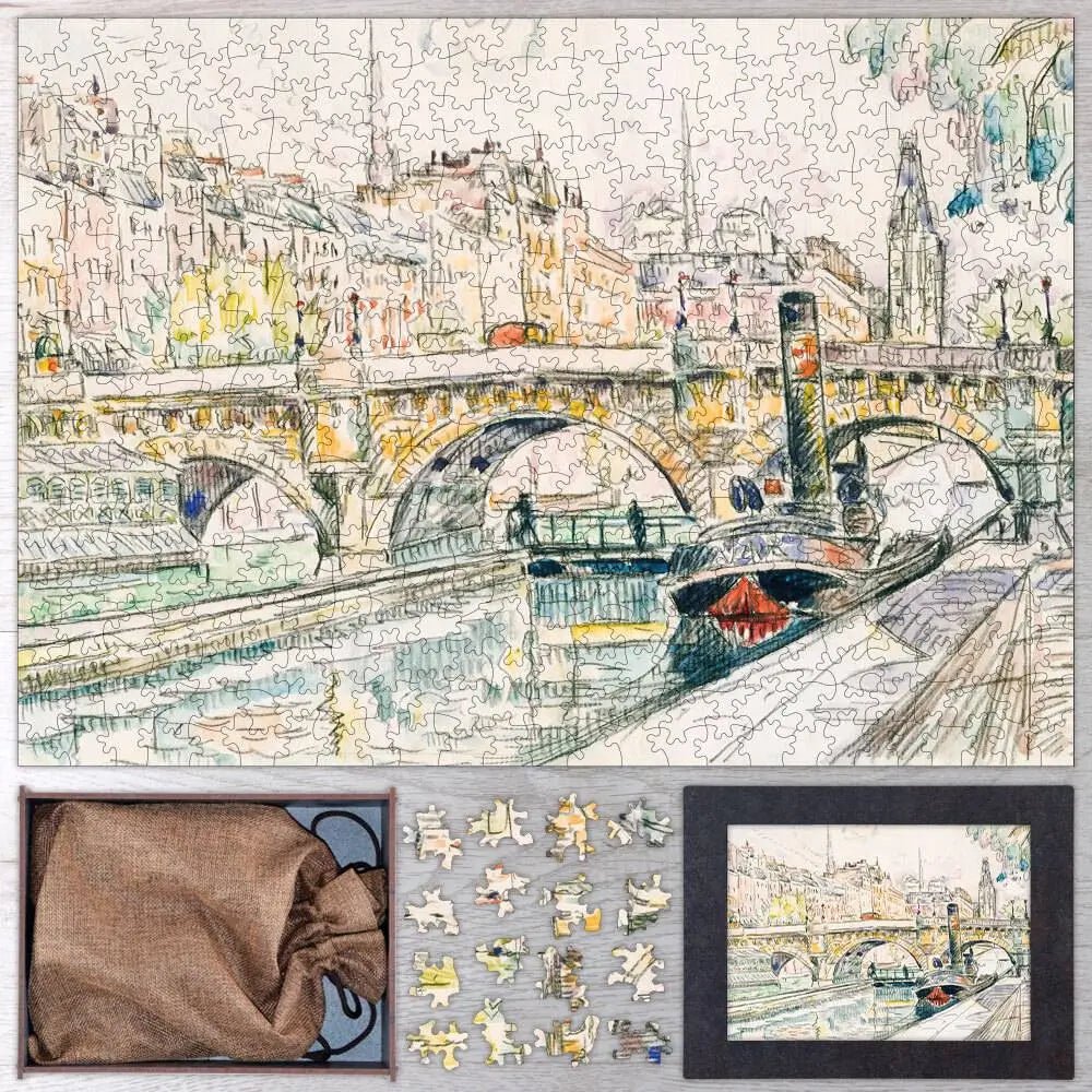 Tugboat at the Pont Neuf, Paris Puzzle - PuzzlesPrint