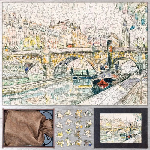 Tugboat at the Pont Neuf, Paris Puzzle - PuzzlesPrint