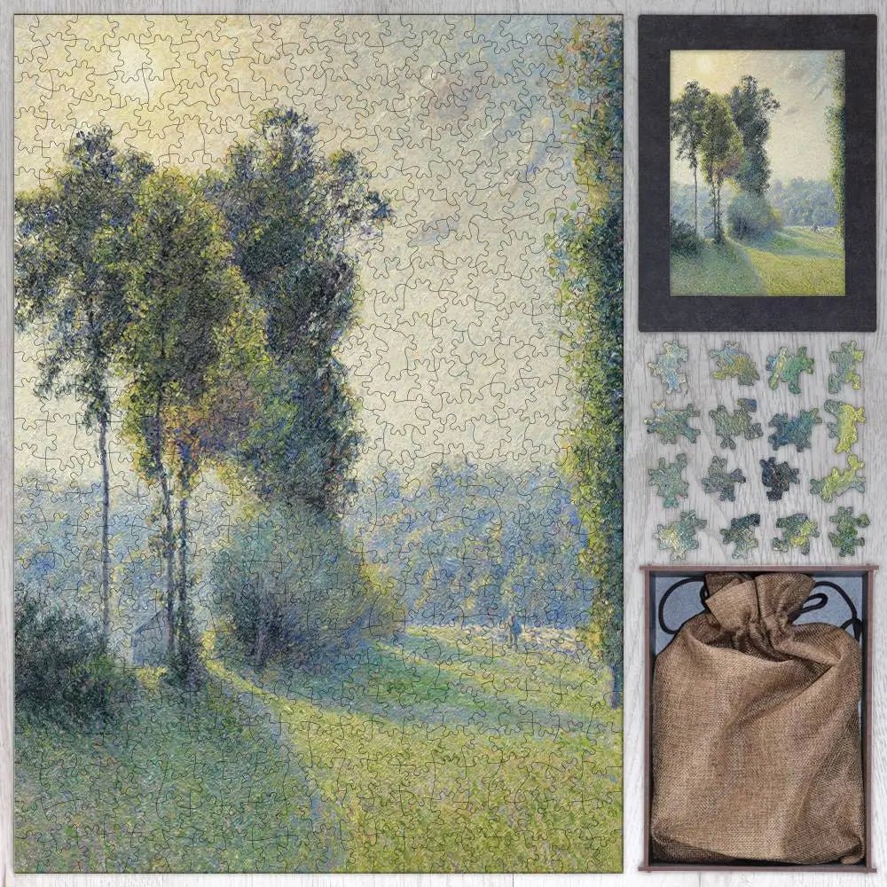 Landscape at Saint - Charles, Near Gisors, Sunset Puzzle - PuzzlesPrint