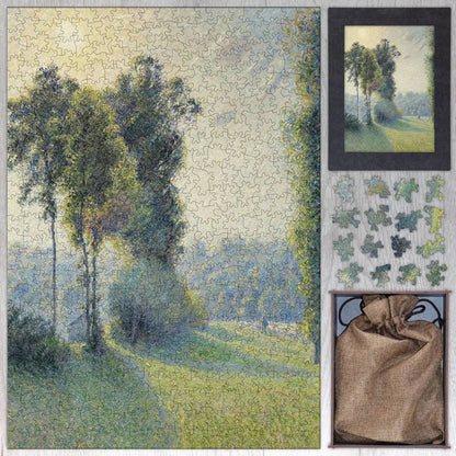 Landscape at Saint - Charles, Near Gisors, Sunset Puzzle - PuzzlesPrint