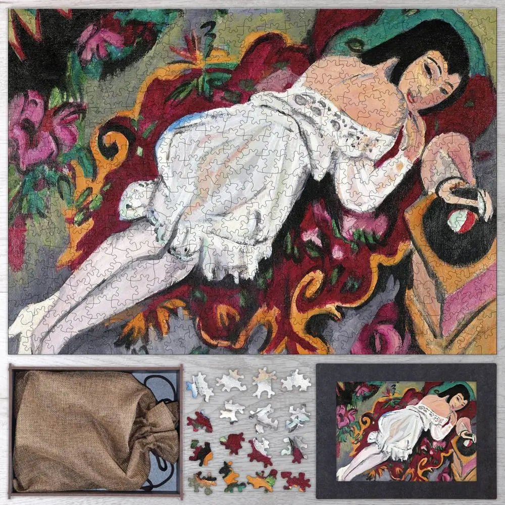 Girl in White Chemise Puzzle - PuzzlesPrint