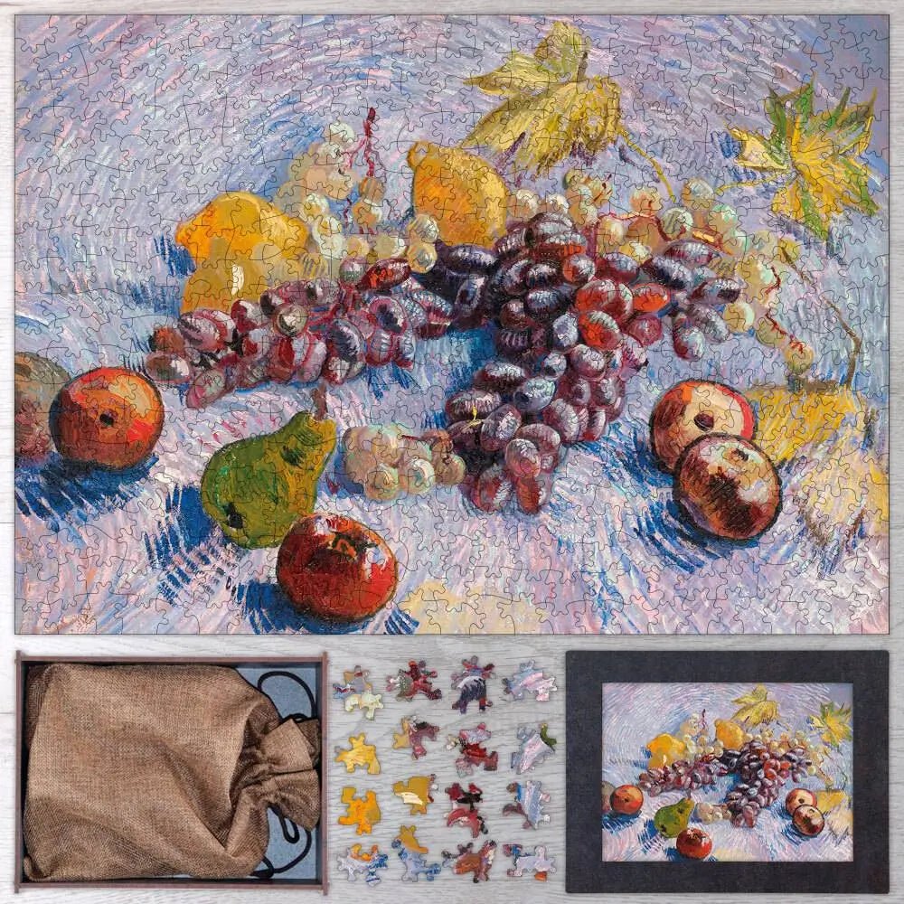 Grapes, Lemons, Pears, and Apples Puzzle - PuzzlesPrint