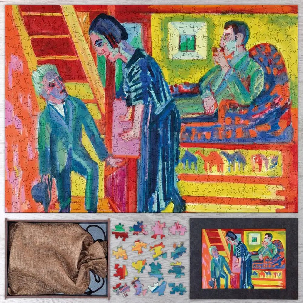 The Visit - Couple and Newcomer Puzzle - PuzzlesPrint