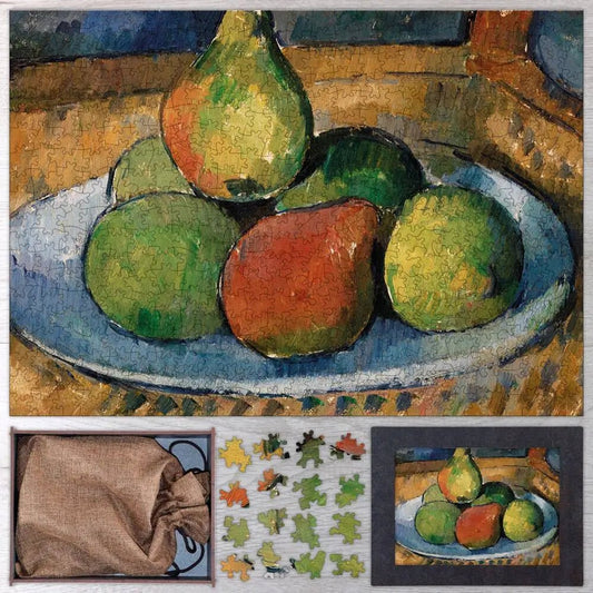 Plate of Fruit on a Chair Puzzle - PuzzlesPrint