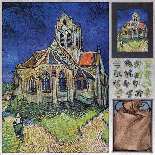 The Church at Auvers Puzzle - PuzzlesPrint