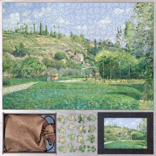 A Cowherd at Valhermeil, Auvers - sur - Oise Puzzle - PuzzlesPrint