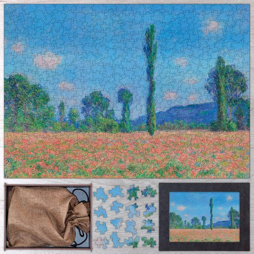 Poppy Field (Giverny) Puzzle - PuzzlesPrint