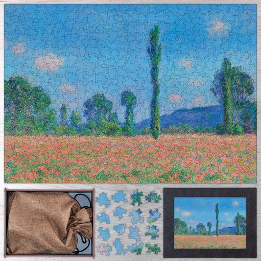 Poppy Field (Giverny) Puzzle - PuzzlesPrint