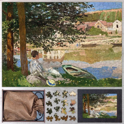 On the Bank of the Seine, Bennecourt Puzzle - PuzzlesPrint