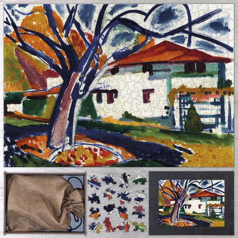 Blue Trees Puzzle - PuzzlesPrint