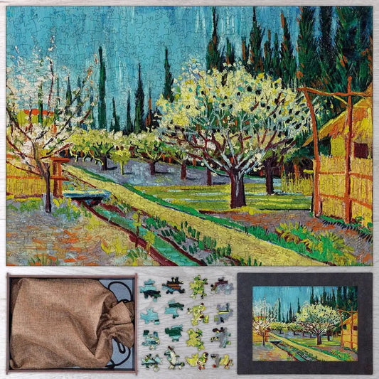 Orchard Bordered by Cypresses Puzzle - PuzzlesPrint