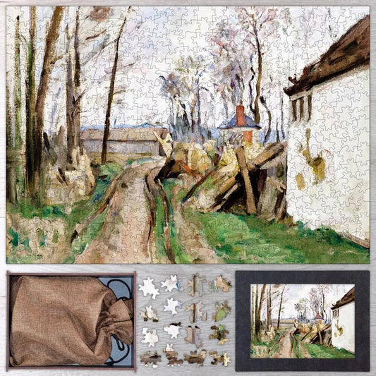 A Village Road near Auvers Puzzle - PuzzlesPrint