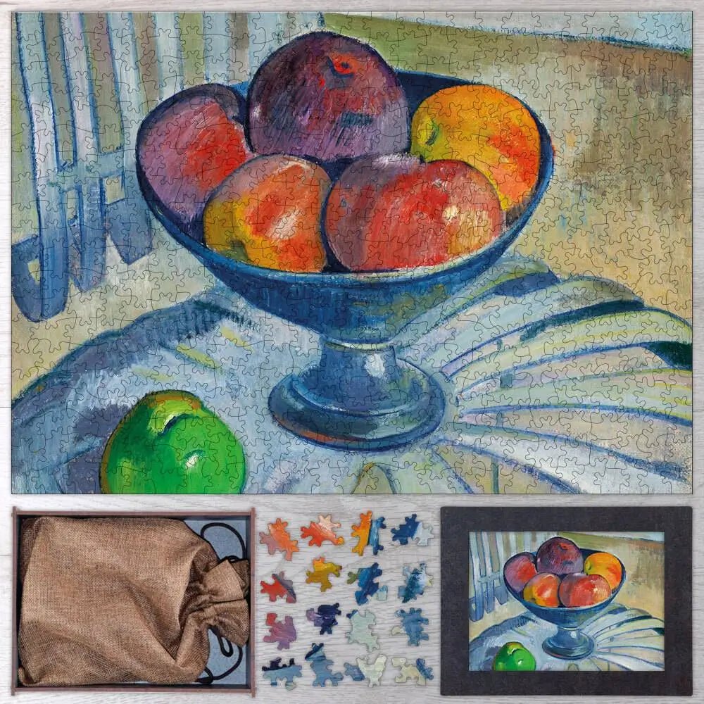 Fruit Dish on a Garden Chair Puzzle - PuzzlesPrint