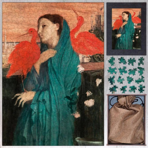 Young Woman with Ibis Puzzle - PuzzlesPrint