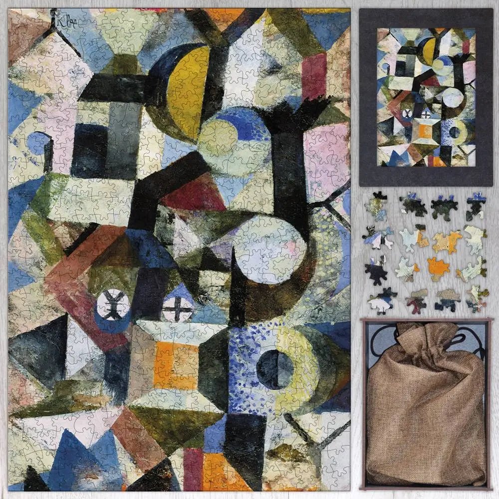 Composition with the Yellow Half - Moon and the Y Puzzle - PuzzlesPrint