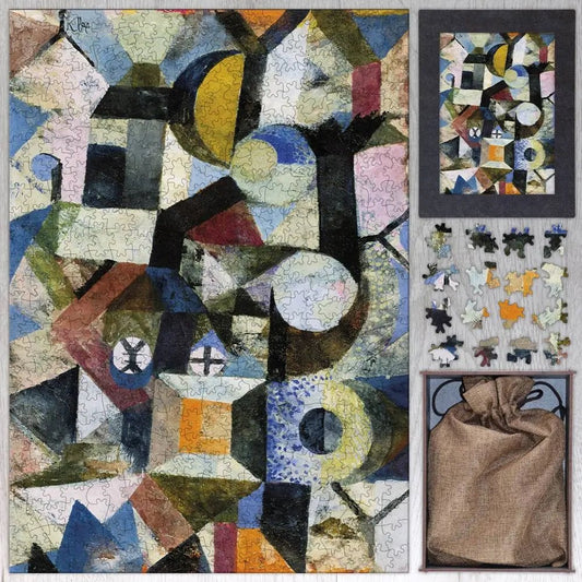 Composition with the Yellow Half - Moon and the Y Puzzle - PuzzlesPrint