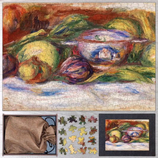 Bowl, Figs, and Apples Puzzle - PuzzlesPrint