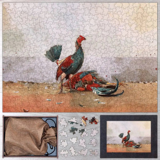 The Cock Fight Puzzle - PuzzlesPrint
