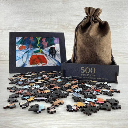 A Bison in Winter (The Red Bison) Puzzle - PuzzlesPrint