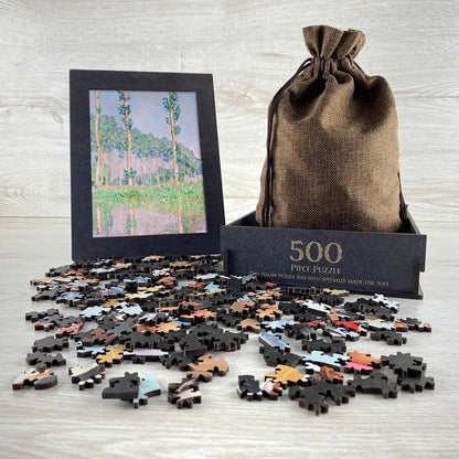 Poplars, Pink Effect Puzzle - PuzzlesPrint