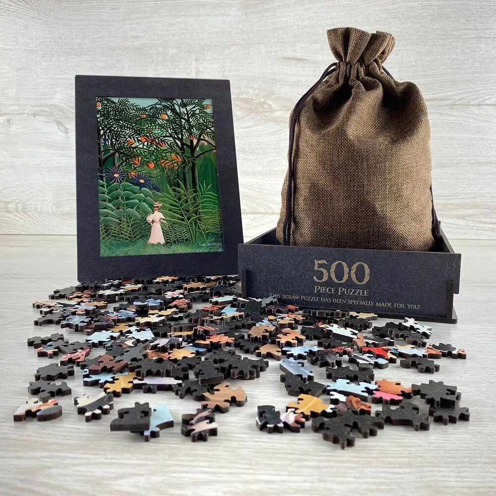 Woman Walking in an Exotic Forest Puzzle - PuzzlesPrint
