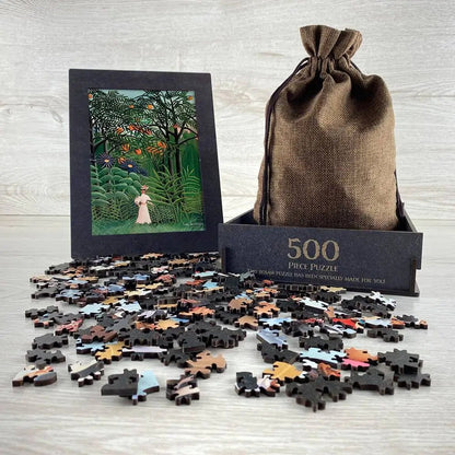 Woman Walking in an Exotic Forest Puzzle - PuzzlesPrint