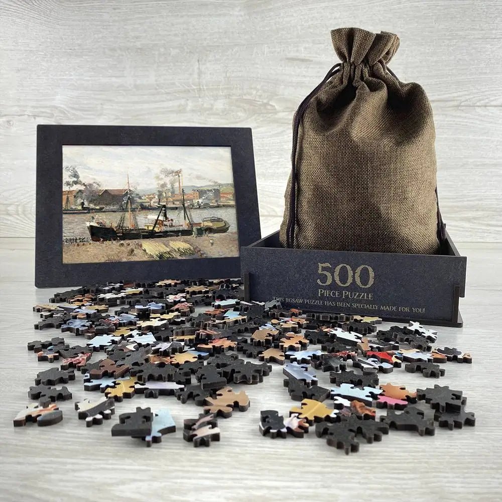 Port of Rouen, Unloading Wood Puzzle - PuzzlesPrint