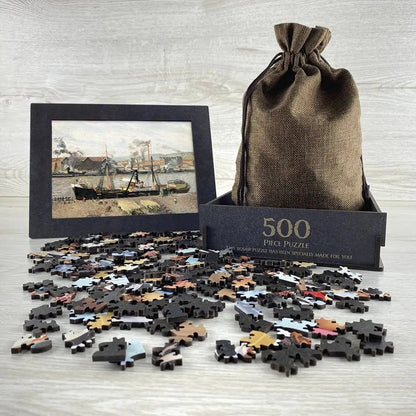 Port of Rouen, Unloading Wood Puzzle - PuzzlesPrint