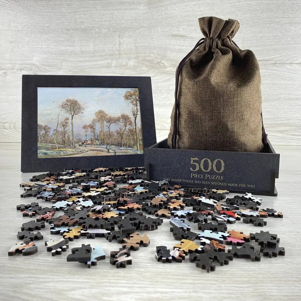 The Road to Versailles, Louveciennes, Morning Frost Puzzle - PuzzlesPrint