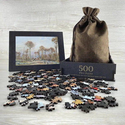 The Road to Versailles, Louveciennes, Morning Frost Puzzle - PuzzlesPrint