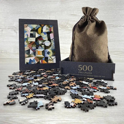 Composition with the Yellow Half - Moon and the Y Puzzle - PuzzlesPrint