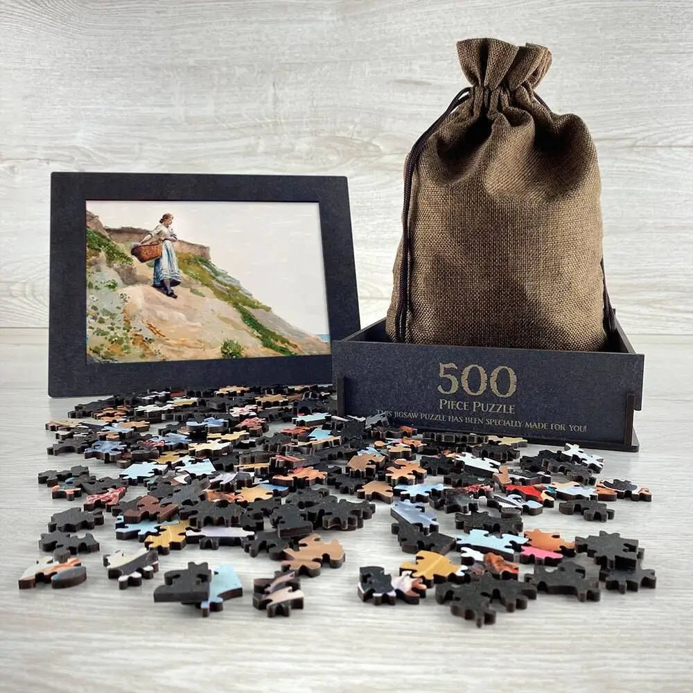 Girl Carrying a Basket Puzzle - PuzzlesPrint