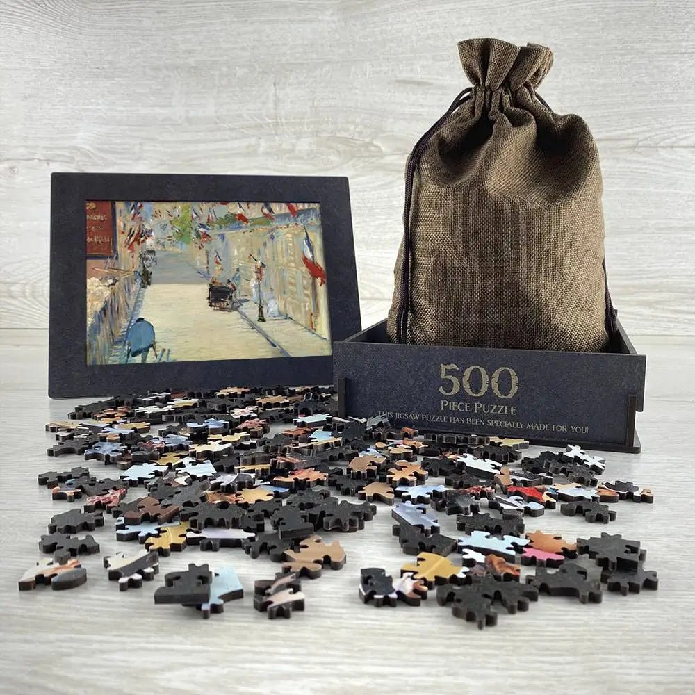 The Rue Mosnier with Flags Puzzle - PuzzlesPrint