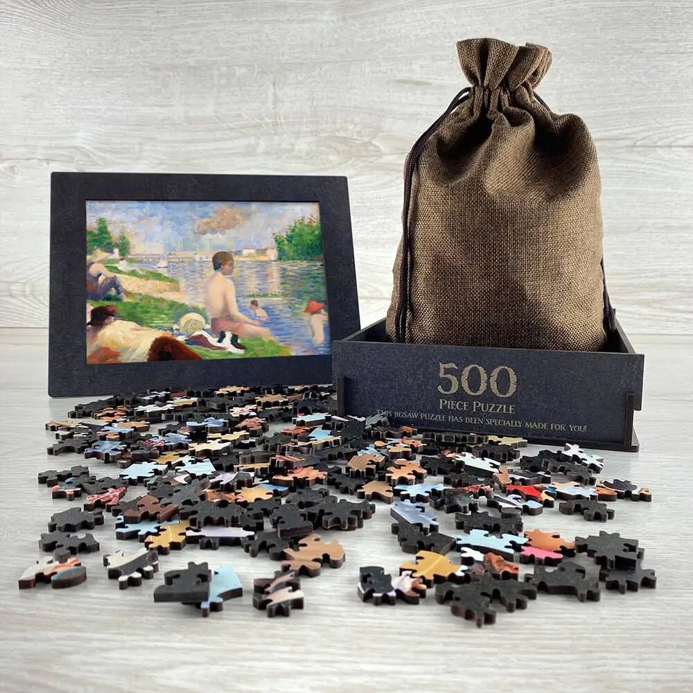 Final Study for Bathers at Asnières Puzzle - PuzzlesPrint