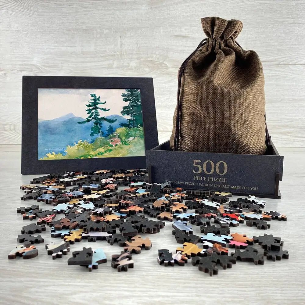 North Woods Club, Adirondacks (The Interrupted Tete - a - Tete) Puzzle - PuzzlesPrint