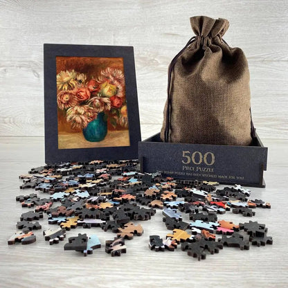 Flowers in a Green Vase Puzzle - PuzzlesPrint